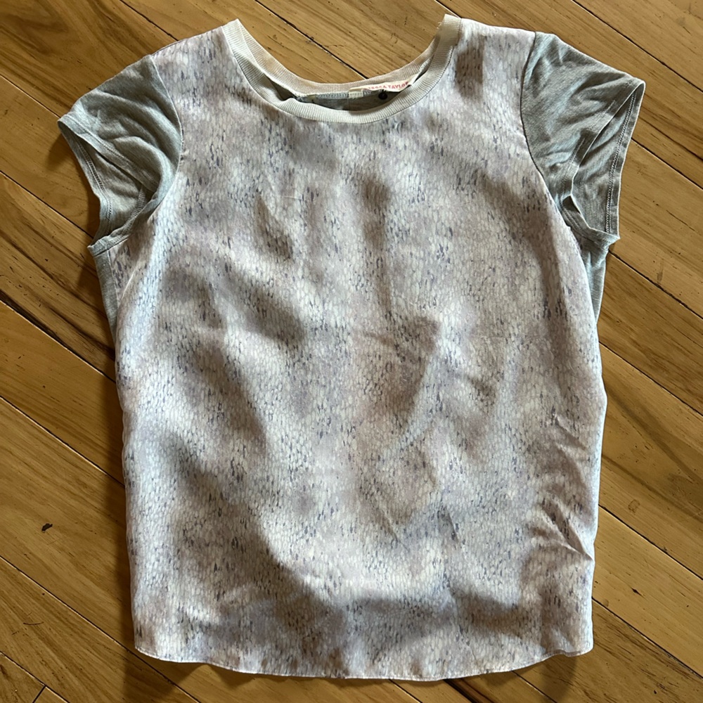Rebecca Taylor Gray Short Sleeve T-Shirt